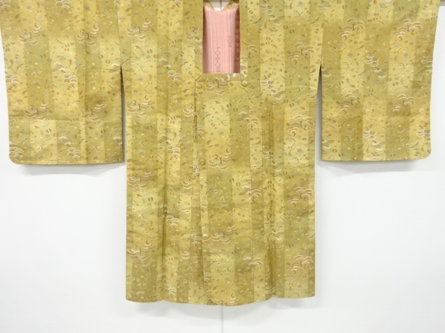 未使用品仕立て上がり花唐草模様織りの暈しリバーシブルロング絵羽 未使用品仕立て上がり花唐草模様織りの暈しリバーシブルロング絵羽